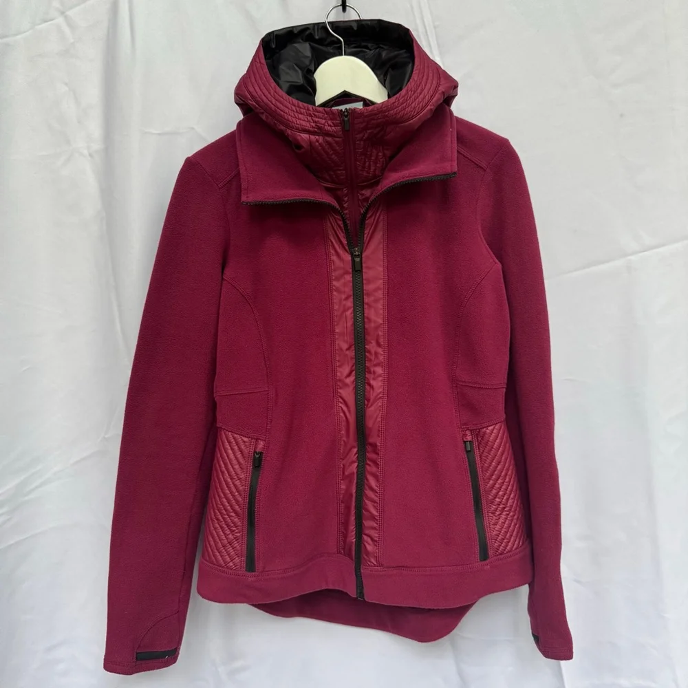 Athleta Unstoppable Fleece Lined Full Zip Jacket Chilled Sangria Small - Picture 11 of 11
